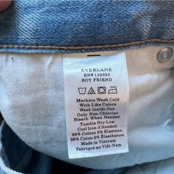Everlane Boy Friend Medium Wash Denim Jeans- Size 27 Regular - Picture 9 of 15